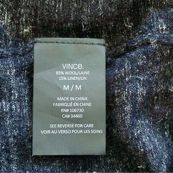 Vince wool blend henley marked blue sweater Small - Picture 6 of 8
